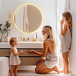 Nimco Biele okrúhle LED zrkadlo pr. 100 mm, dotykový senzor – Obrázok 4