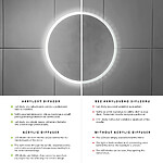 Nimco Čierne LED zrkadlo 60 x 60 – Obrázok 4