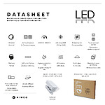 Nimco Biele LED zrkadlo 100 x 70, dotykový senzor – Obrázok 5
