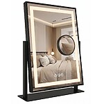 Zrkadlo LED LUMI Black 30x40cm