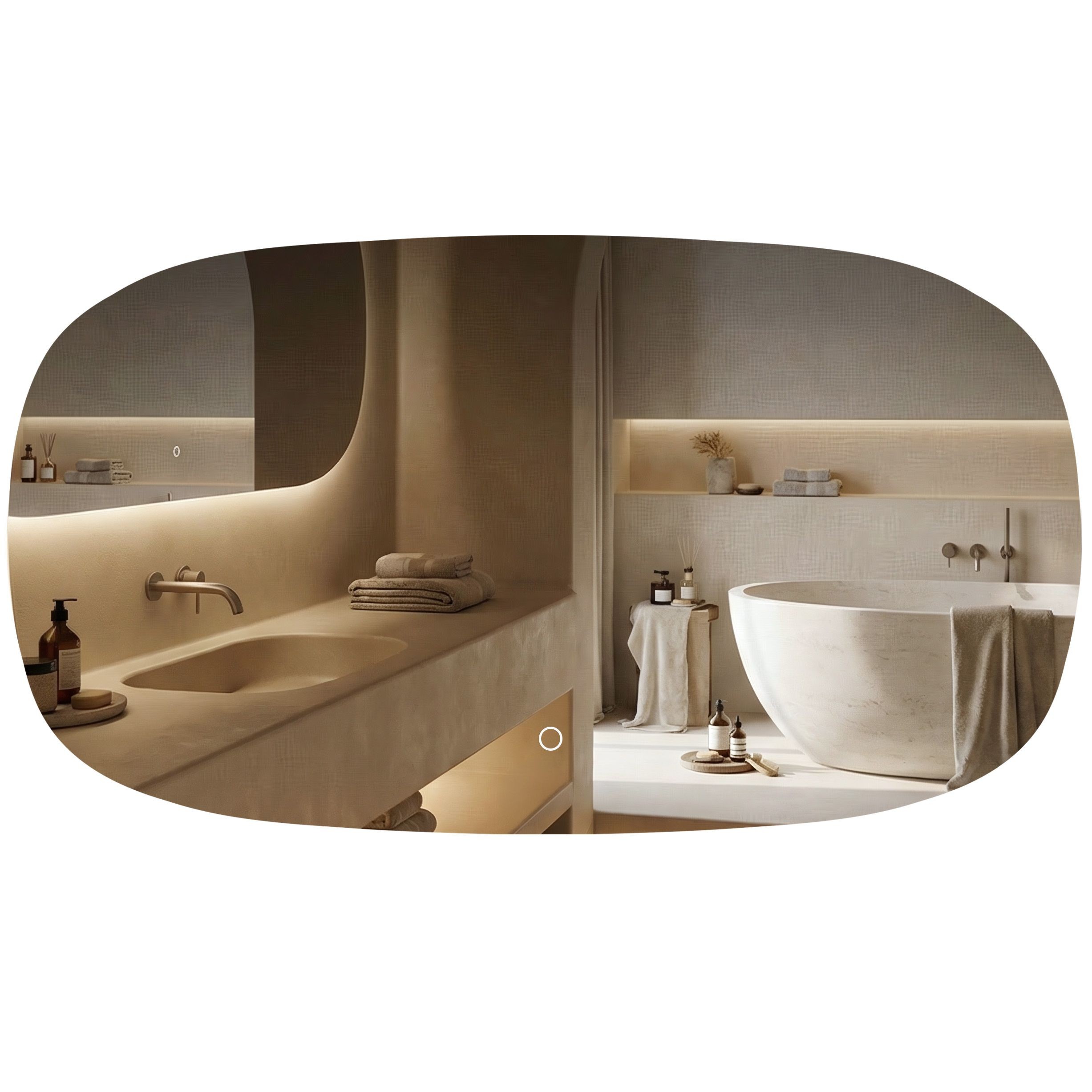 1-4 Zrkadlo LED 100x60cm TOP-4 – Obrázok 1