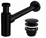 Umývadlový sifón Klik-Klak Universal Rea Black Matt