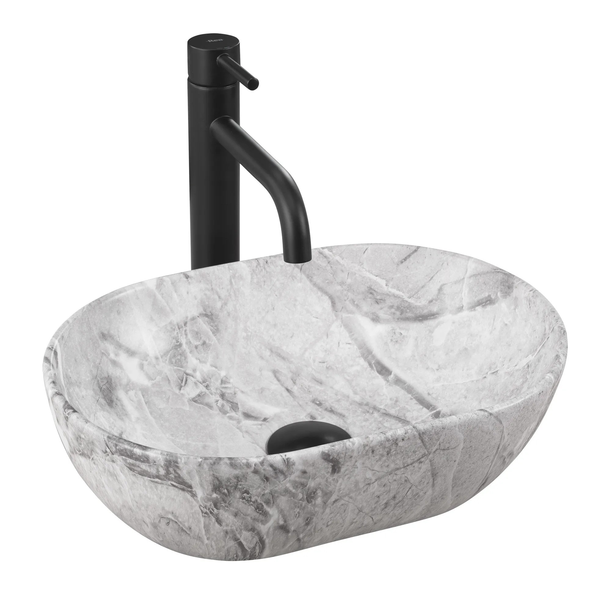 1-696 Umývadlo na dosku Rea AMELIA MINI STONE MATT – Obrázok 1