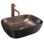 Umývadlo na dosku Rea Belinda COPPER BRUSH / Black