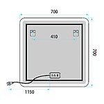 Zrkadlo LED 70x70cm TOP-2 – Obrázok 10