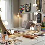 Zrkadlo LED HOLLYWOOD L. Gold 50 cm – Obrázok 3