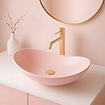 Umývadlo na dosku REA ROYAL Powder Pink Matt – Obrázok 2