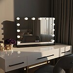Zrkadlo LED HOLLYWOOD Black – Obrázok 2