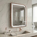 Zrkadlo LED ZONE 70x50  BRUSH  ROSE GOLD – Obrázok 2