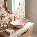 Umývadlo na dosku REA ROYAL Powder Pink Matt – Obrázok 3