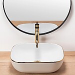 Umývadlo na dosku Rea Belinda Gold Edge – Obrázok 3