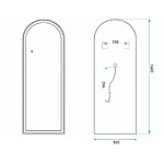 Zrkadlo LED Orbit 50x160cm White – Obrázok 11