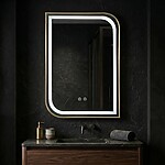 Zrkadlo LED ZONE 80X60  GOLD BRUSH – Obrázok 4