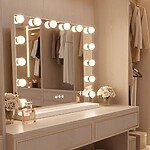 Zrkadlo LED HOLLYWOOD White – Obrázok 4