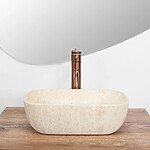 Umývadlo na dosku REA BELINDA MINI TRAVERTINE MATT – Obrázok 4