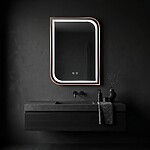 Zrkadlo LED ZONE 70x50  BRUSH  ROSE GOLD – Obrázok 4