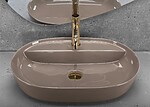 Umývadlo na dosku REA Aura 61 Beige Shiny – Obrázok 4