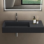 Umývadlo REA Archi 90 CM Grey MATT na dosku - konglomerát – Obrázok 5