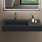 Umývadlo REA Archi 75 CM Grey MATT na dosku - konglomerát – Obrázok 6