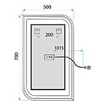 Zrkadlo LED ZONE 70X50 BLACK – Obrázok 7