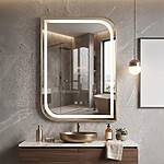 Zrkadlo LED ZONE 80X60  GOLD BRUSH – Obrázok 7