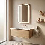 Zrkadlo LED ZONE 70x50  BRUSH  ROSE GOLD – Obrázok 7