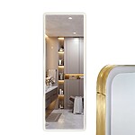 Zrkadlo LED Classico 50x160cm Brush Gold – Obrázok 9