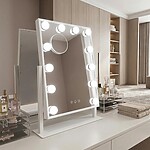 Zrkadlo LED HOLLYWOOD White 30x40 – Obrázok 8