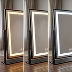 Zrkadlo LED LUMI Black 30x40cm – Obrázok 4