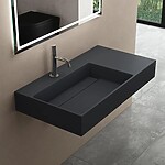Umývadlo REA Archi 75 CM Grey MATT na dosku - konglomerát – Obrázok 9