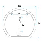 Zrkadlo LED 70cm Fabio – Obrázok 9