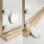 Zrkadlo LED HOLLYWOOD L.Gold 80x60 – Obrázok 7
