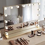 Zrkadlo LED HOLLYWOOD L.Gold 80x60