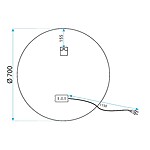Zrkadlo LED 70cm MMJ Black – Obrázok 10