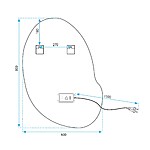 Zrkadlo LED 80x60cm CLOUD C – Obrázok 10