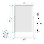Zrkadlo LED LUMI White 30x40cm – Obrázok 10