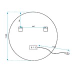 Zrkadlo LED BLUETOOTH FFJ 80cm – Obrázok 11