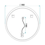 Zrkadlo LED 90cm FFJ90 – Obrázok 11