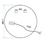 Zrkadlo LED 100cm BAS – Obrázok 11