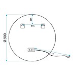 Zrkadlo LED 90cm MMJ Gold – Obrázok 11