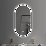 Zrkadlo LED OVL 50x100cm Black – Obrázok 11
