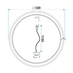 Zrkadlo LED BLUETOOTH FFJ 60cm – Obrázok 12