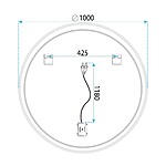 Zrkadlo LED 100cm FFJ100 – Obrázok 13
