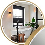 Zrkadlo LED 60cm MMJ BRUSH GOLD