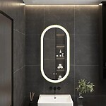Zrkadlo LED OVL 50x100cm Gold – Obrázok 3