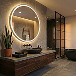 Zrkadlo LED 50cm MMJ BRUSH SILVER – Obrázok 3