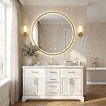 Zrkadlo LED 60cm MMJ BRUSH GOLD – Obrázok 3