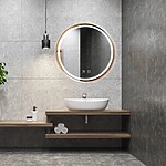 Zrkadlo LED 80cm MMJ BRUSH COPPER – Obrázok 3