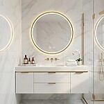 Zrkadlo LED 60cm MMJ BRUSH GOLD – Obrázok 4