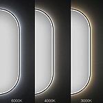 Zrkadlo LED OVL 50x100cm Black – Obrázok 5